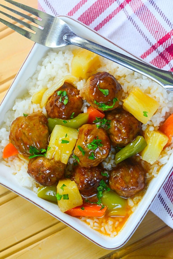 Instant Pot Sweet and Sour Pineapple Meatballs