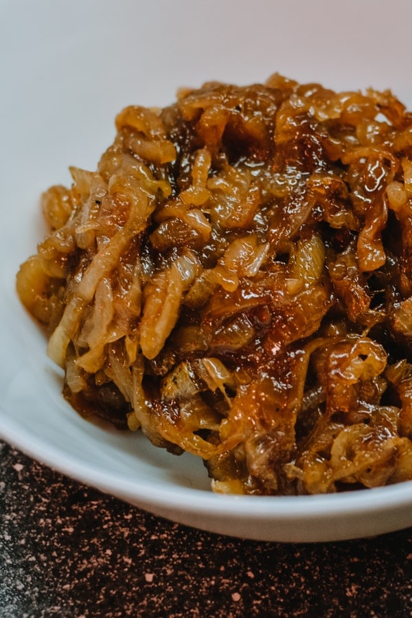 Caramelized onions on a plate