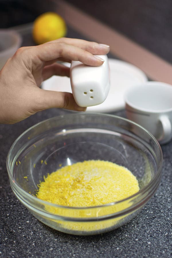 Adding salt to couscous