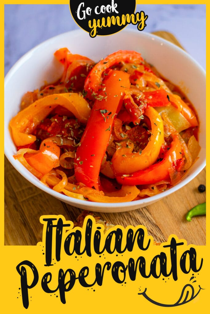 Peperonata (Italian Bell Pepper Stew) - Go Cook Yummy