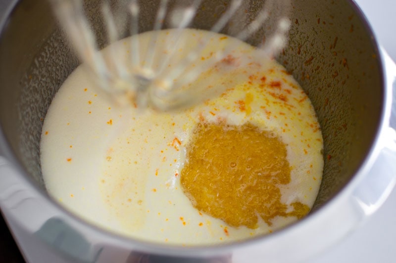 Dough for a homemade whole orange cake.