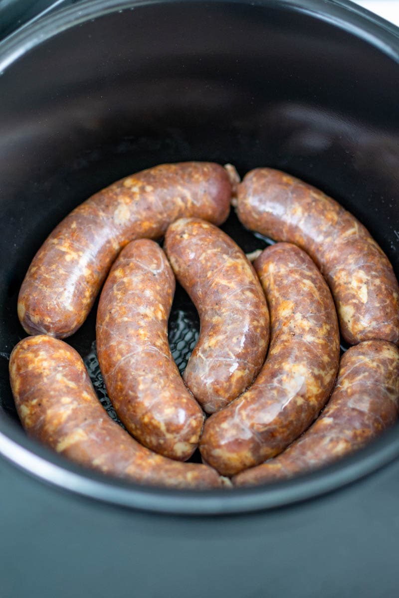 Homemade Sicilian Sausage in a slow cooker.