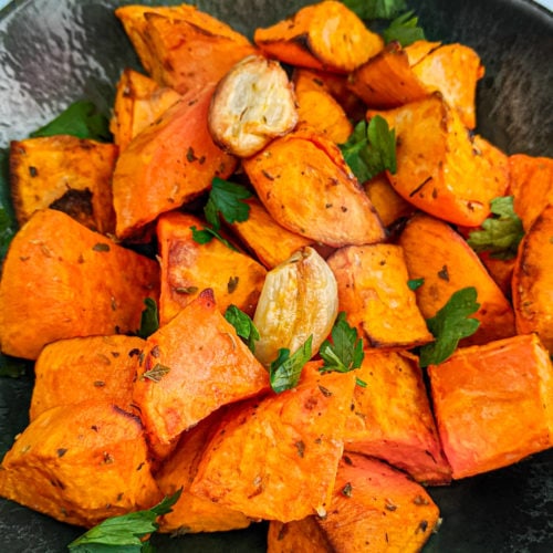 Easy Sweet Potato Chunks Roasted in Air Fryer - Go Cook Yummy