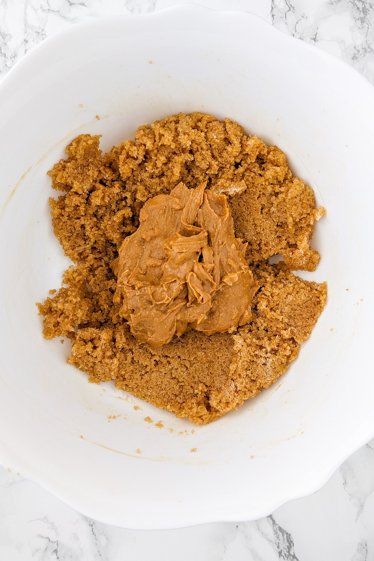 A mix of brown sugar, butter and peanut butter.